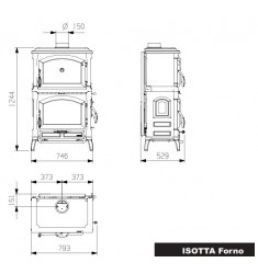Estufa de Leña Nordica Isotta Forno