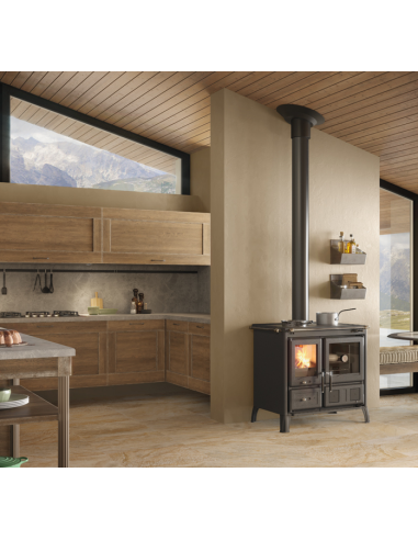 NORDICA COCINA DE LEÑA GARDENIA.16 STEEL